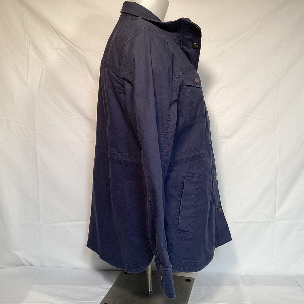 L.L. Bean Women's Navy Blue Utility Jacket Size Medium - Picture 5 of 16